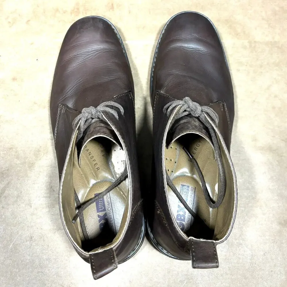 GBX Brown Leather Chukka Boots Men’s 10.5 Casual Lace Up Ankle